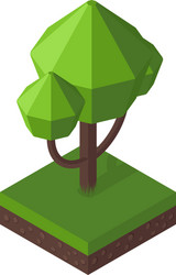Landscaping isometric 3d garden design elements Vector Image