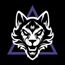 Aggressive Wolf Head Logo vector image