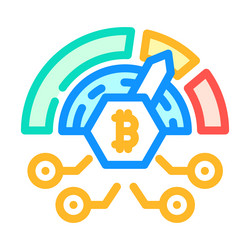 difficulty cryptocurrency mining color icon vector image