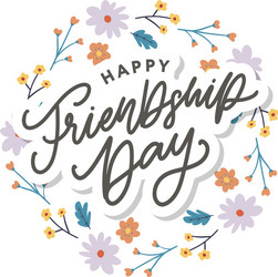 happy friendship day greeting card for poster Vector Image