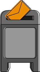mailbox with envelope icon image vector image
