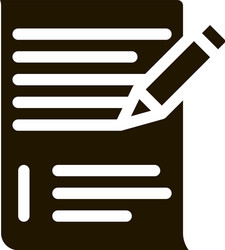 Pen writing on paper list agile element vector