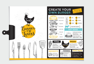 Restaurant or cafe breakfast menu design template Vector Image