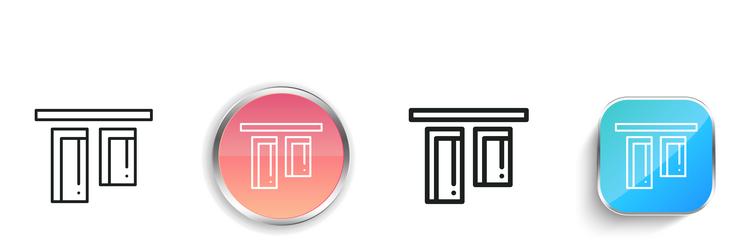 center align icon thin linear regular and button vector image