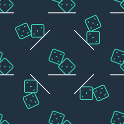 line game dice icon isolated seamless pattern vector image