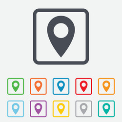 map pointer icon gps location symbol vector