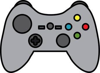 video game console joystick control buttons vector image