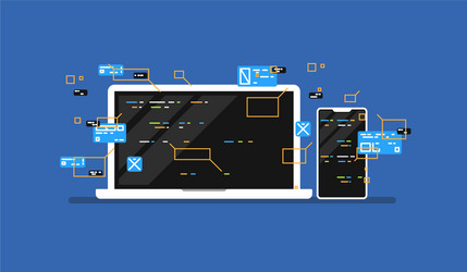 Web Development & Programming Concepts vector image