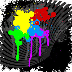 abstract background with colored spots and rays vector image