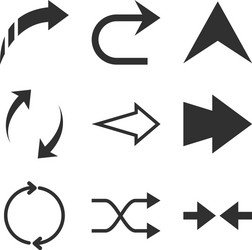 arrows direction guide cursor web navigation icons vector image