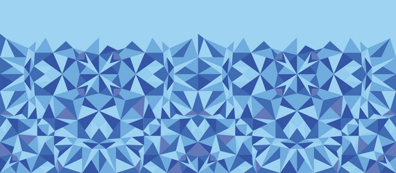 blue triangle texture horizontal seamless pattern vector image