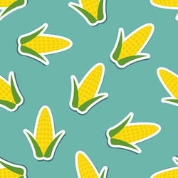 Coloured corn seamless vibrant pattern Royalty Free Vector