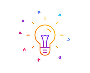 Idea line icon light bulb sign vector