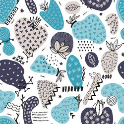 seamless pattern with hand drawn abstract vector image