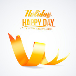 yellow ribbon isolated in white Vector Image