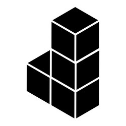 3d isometric cubes as construction construct vector image