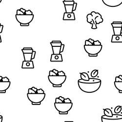 Healthy food nutrition seamless pattern vector