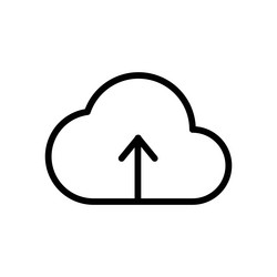 cloud upload icon for data storage online backup vector image