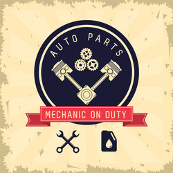 machine and wrench icon auto part design vector image