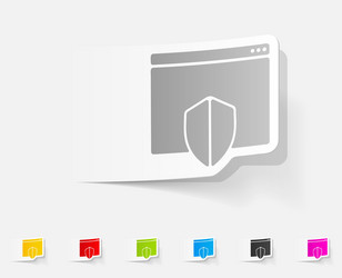 realistic design element internet security guard vector image