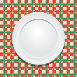 tablecloth and plate vector