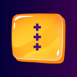 webpage options glossy ui button with pixelated vector image
