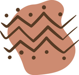 zig zag lines boho block organic style vector image