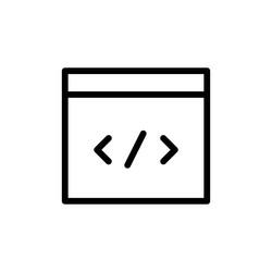 coding program icon for software development vector image