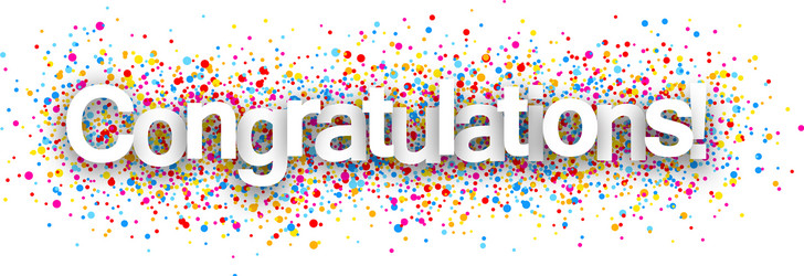 congratulations paper poster vector