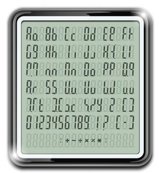 Digital Calculator Display Font vector image
