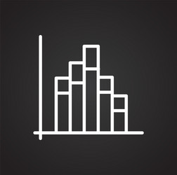 graph line icon on background for graphic and web vector image