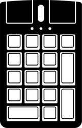 numeric keypad with mouse vector