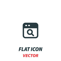 Searching results seo icon in a flat style vector