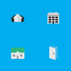 Set of simple real icons vector