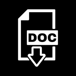 doc icon text file format symbol flat vector image