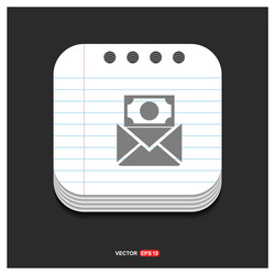 Message Icon - Notepad Style vector image
