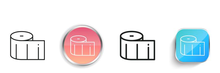 centimeter icon thin linear regular and button vector image