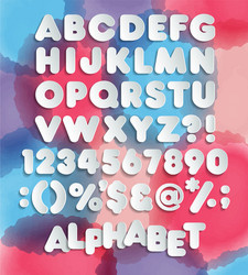 retro looking 3d alphabet vintage red vector