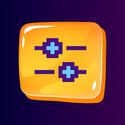 filters setup glossy ui button with pixelated vector image