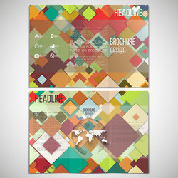 Set of tri-fold brochure design template vector