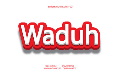 strong red and white 3d text effect style design vector image