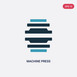 Two color machine press icon from industry vector