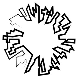 Abstract Angular Circular Element vector image