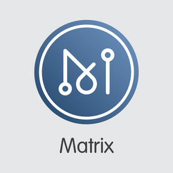 Matrix cryptocurrency man symbol vector