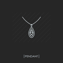 Realistic pendant Royalty Free Vector Image - VectorStock