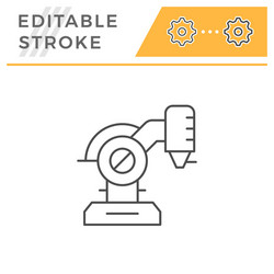 robotic machine part line icon vector image