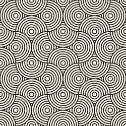 seamless pattern repeating geometric elements vector image