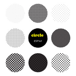 Set of 9 circles design elements vector