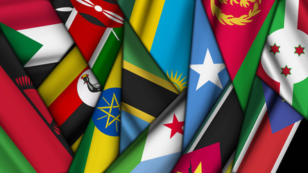 set of variant flags stacked on top each other vector image