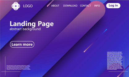 website landing page geometric background vector image